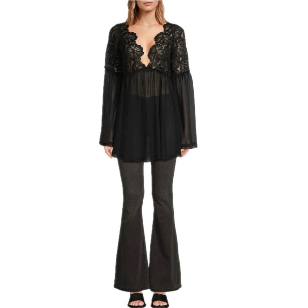 Free People Magdalene Crochet Tunic